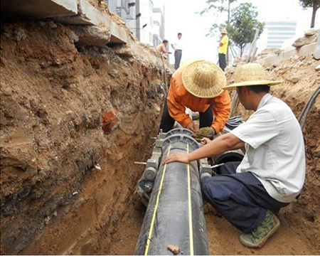 pe燃气管施工案例